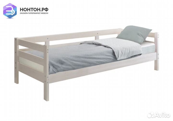 Кровать Норка выбеленная береза