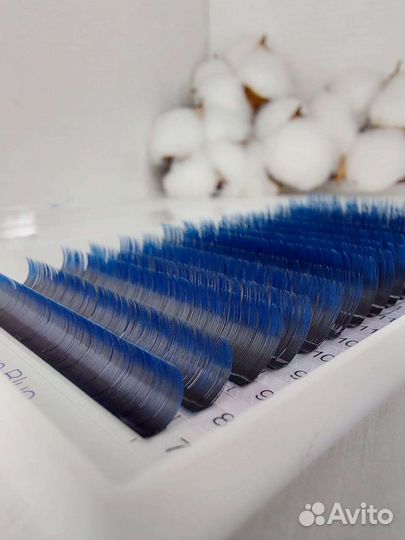 Ресницы Nagaraku омбре синие С, D 0.07