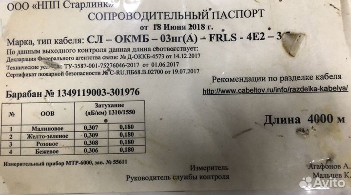 Оптоволоконный кабель оптический кабель