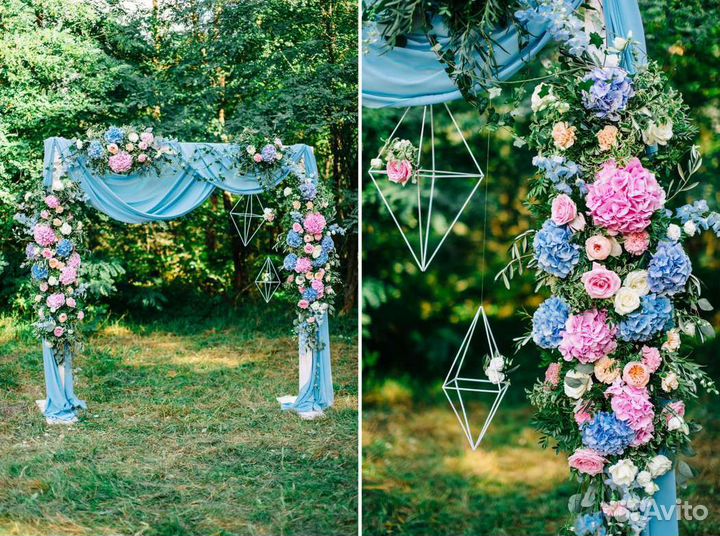 Органза для украшения зала цветы и прочее