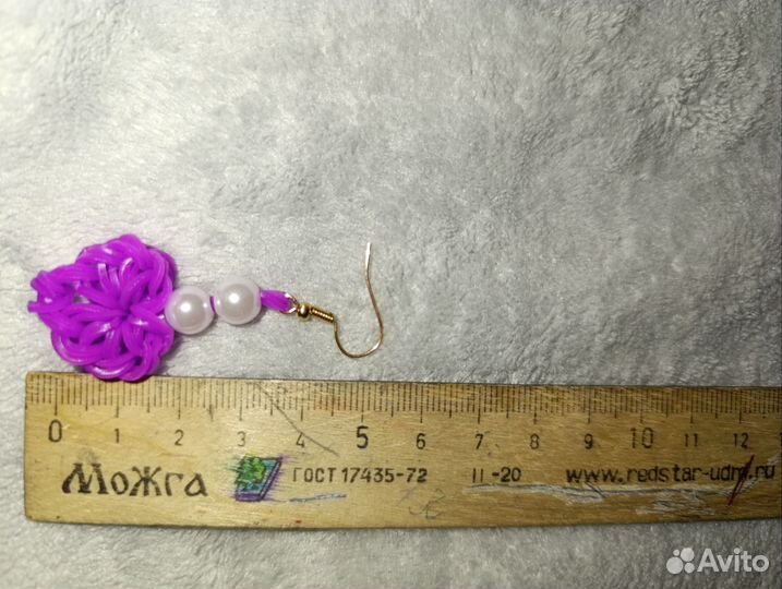 Серёжки из резинок