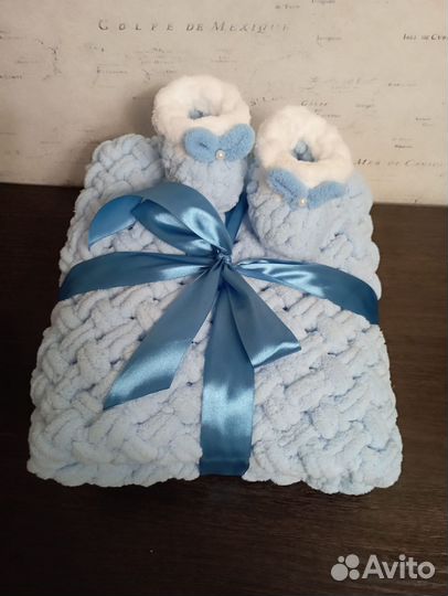 Плед+пинетки