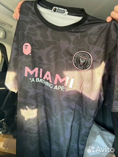 Футболка bape x inter miami черная LUX