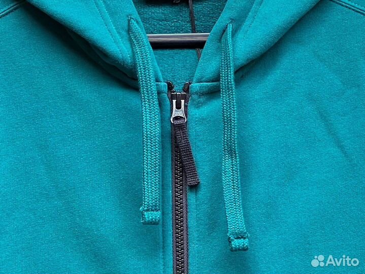 Худи stone island ZIP dark teal green 23FW