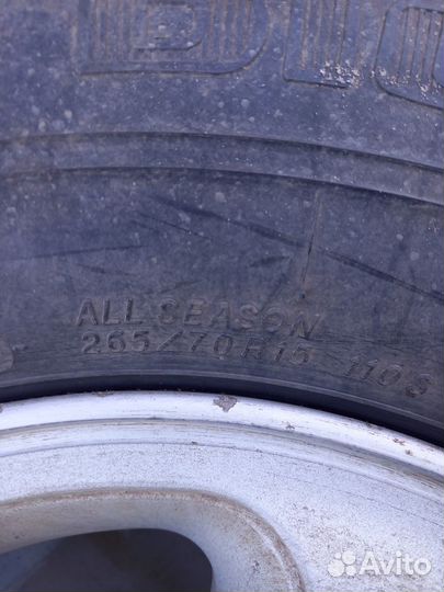 Колесо запаска Mitsubishi Pajero 265/70R15 Yokoham