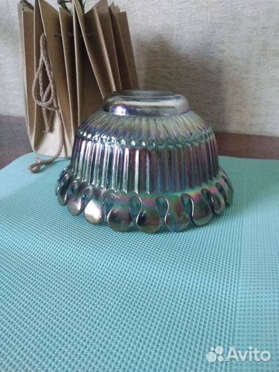 Ваза конфетница цветное стекло