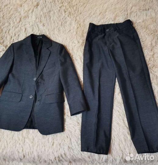 Школьный костюм для мальчика 122 128 Серый