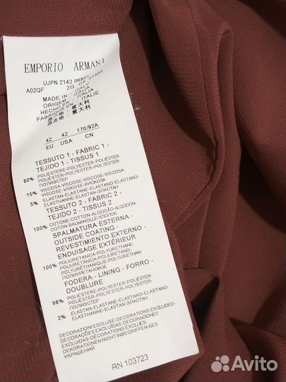 Новое бордовое платье футляр Армани Италия