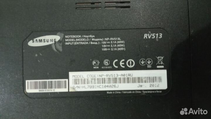 Ноутбук Samsung rv513