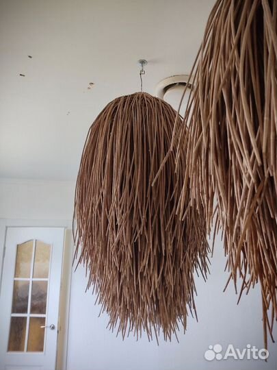 Абажуры плетеные светильники