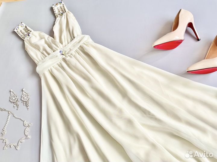 Платье женское вечернее шифоновое 42