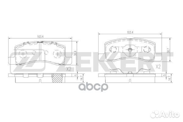 Колодки торм. диск. передн. Mitsubishi Minica V