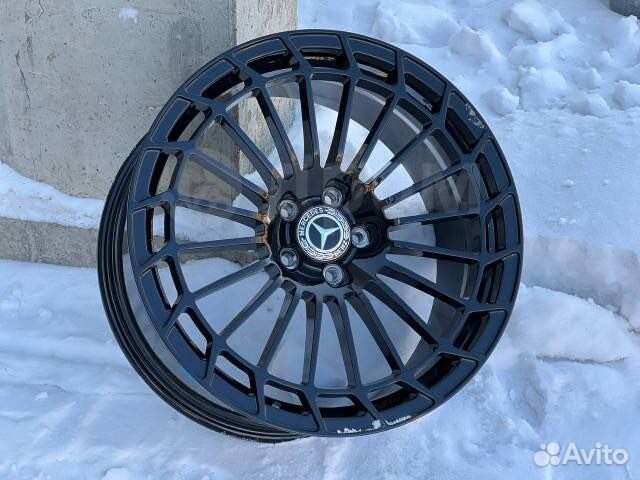Диски R22 Mercedes Black разноширокие