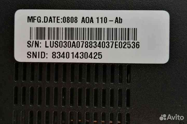 Нетбук acer AOA 110-Ab (на запчасти)