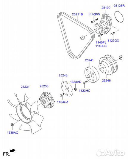 25100-45002 Насос сод HD78 D4DD, D4DB Valeo