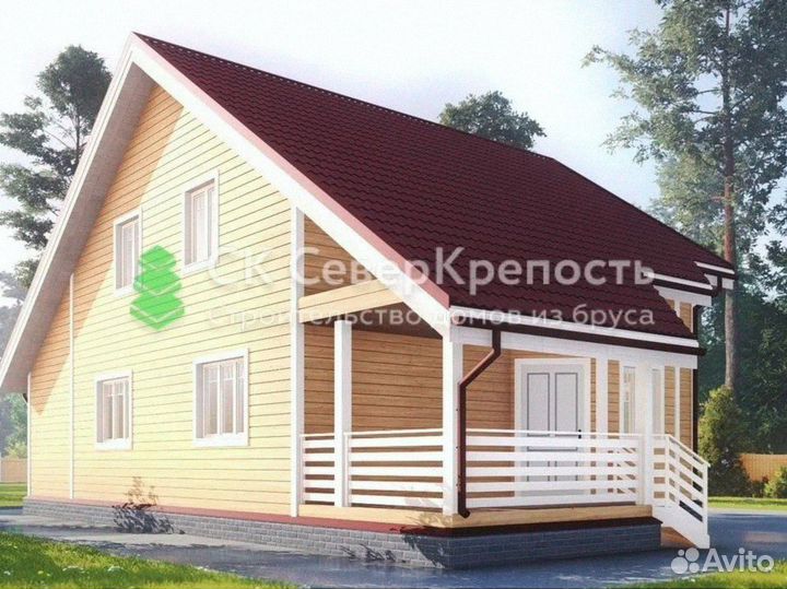 Полутораэтажный дом 9х11