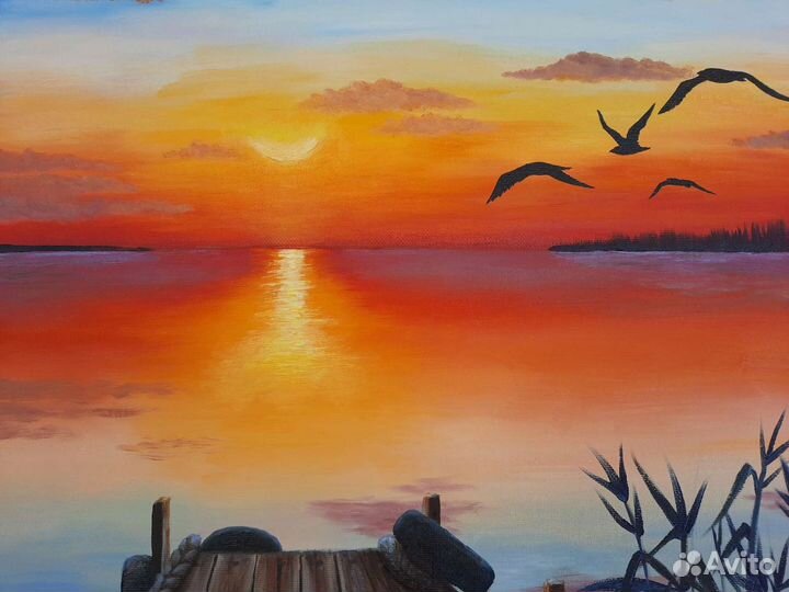 Картина маслом на холсте пейзаж