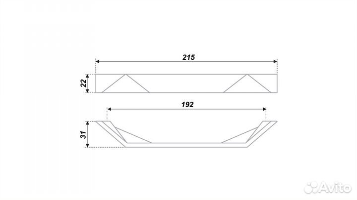 Ручка мебел. хром 192мм BelBagno RS268CP.4/192
