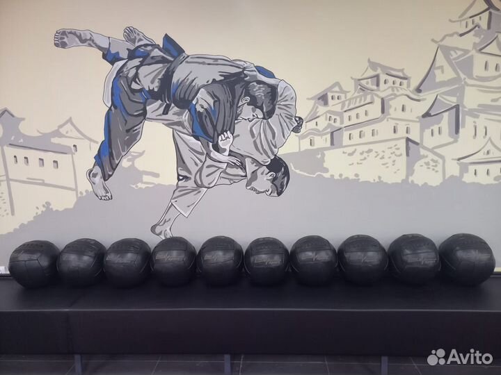 Борцовский ковер 6х6 трехцветный карманы