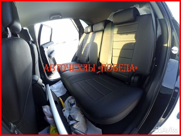 Чехлы Kia Sorento из экокожи чёрные Классика