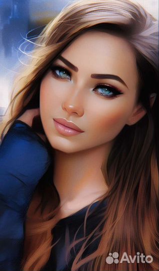 Цифровой портрет Иллюстрация