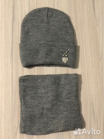 Шапка и снуд для девочки зима