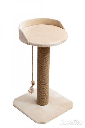 Когтеточка с мягкой лежанкой и бортиком