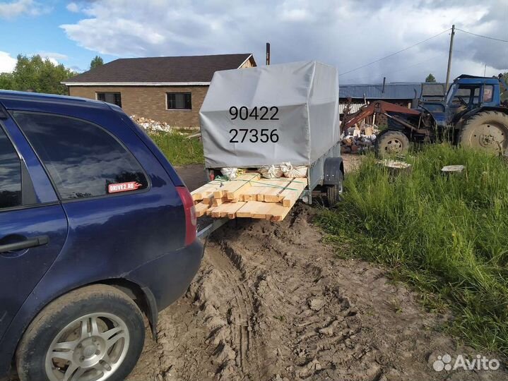 Грузоперевозки на легковом прицепе до 1000кг