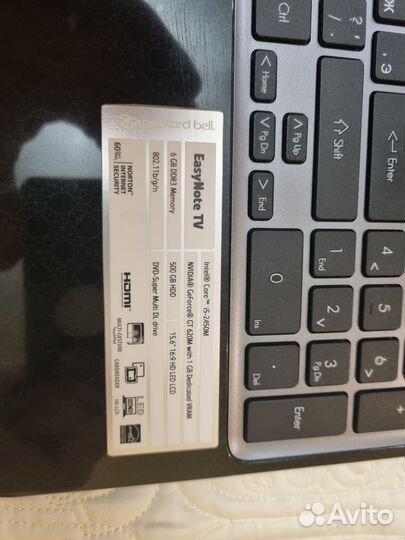 Ноутбук для учебы и игр Packard bell