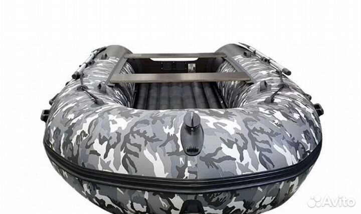 Лодка пвх Хантер 350 про Серый