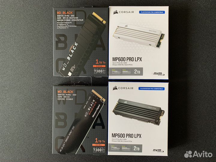 SSD WD, Corsair, Samsung 500 гб - 4 tb