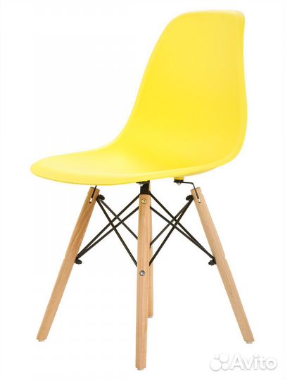 Стул в стиле eames DSW, желтый