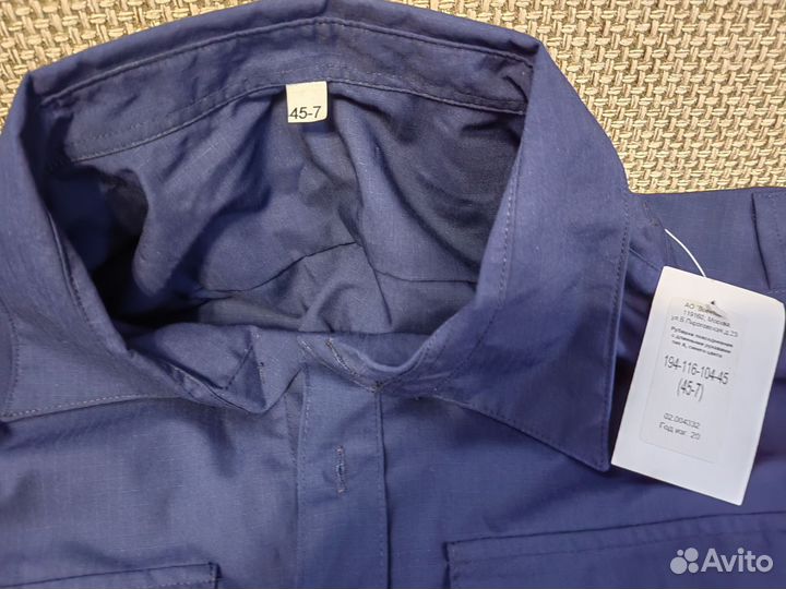 Рубашки форменные, синяя и голубая