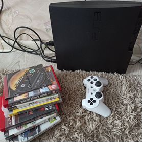 Sony playstation 3 slim прошитая + диски