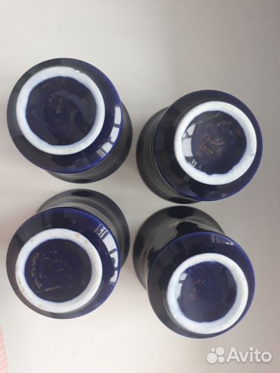Кружки 4шт. Кобальт. СССР