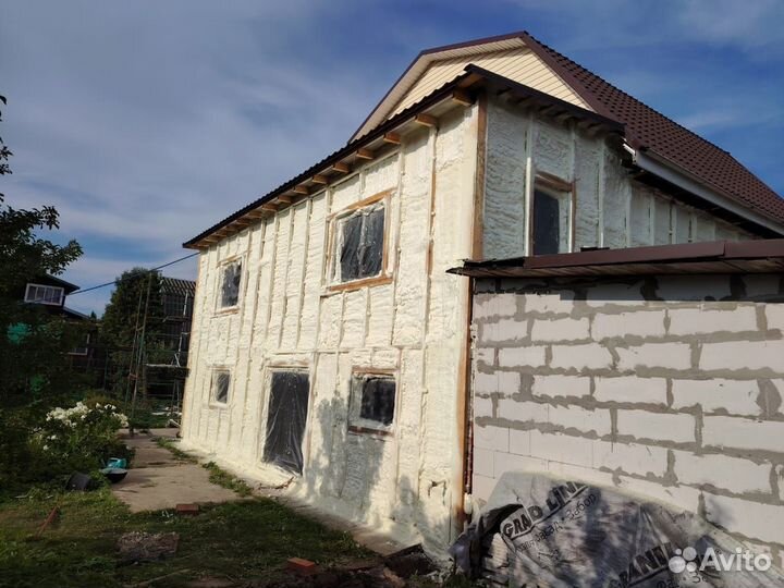 Утепление дачного дома ППУ с гарантией 5 лет