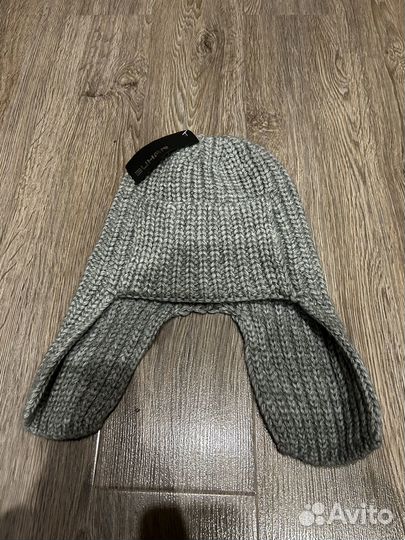 Шапка ушанка женская вязаная