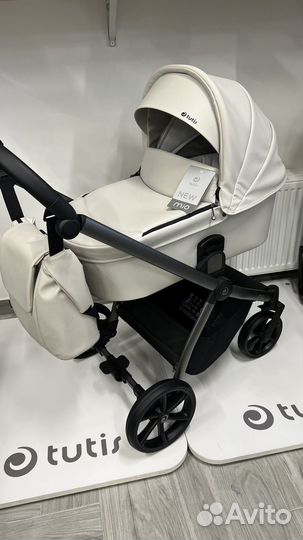 Коляска 2 в 1 Tutis Mio Eco-Leather (Light Gray)