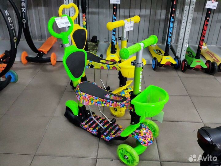 Самокат 5 в 1, 3-х колесный