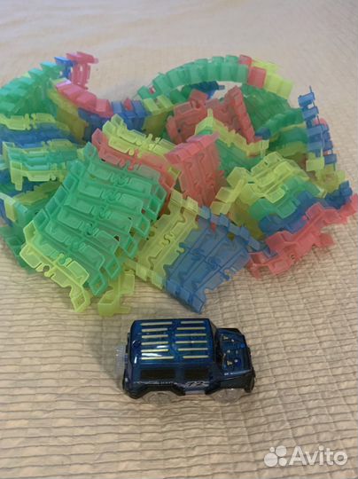 Машинка на батарейке, дорога конструктор