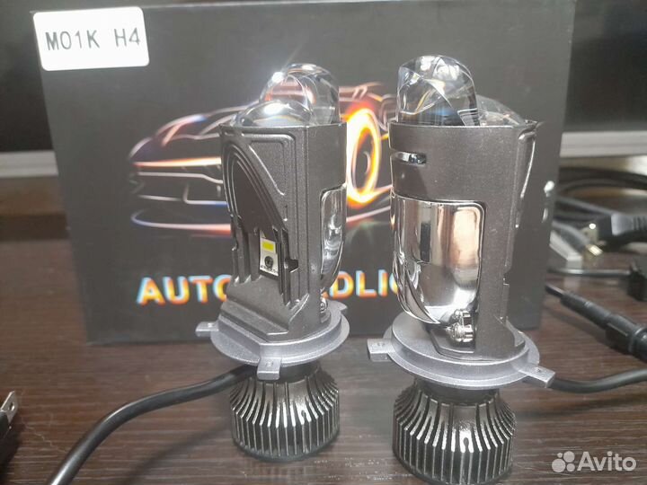 Светодиодные Led лампы H4,H7,с линзой