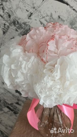 Цветы из салфеток