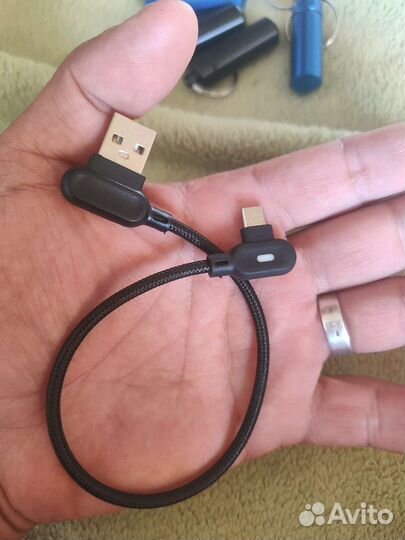 Кабель micro usb повернутый