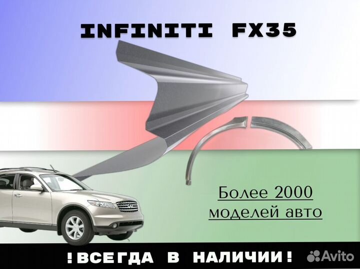 Пороги ремонтные Infiniti FX45