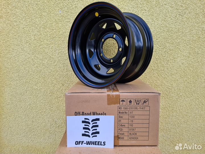 Диск УАЗ ORW черный 5x139,7 8xR15 ET-19