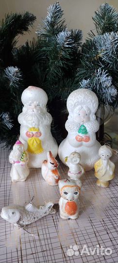 Дед мороз, Снегурочка, ёлочные игрушки