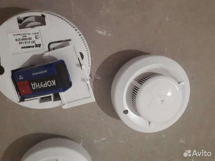 Датчики пожарной сигнализации с батарейками