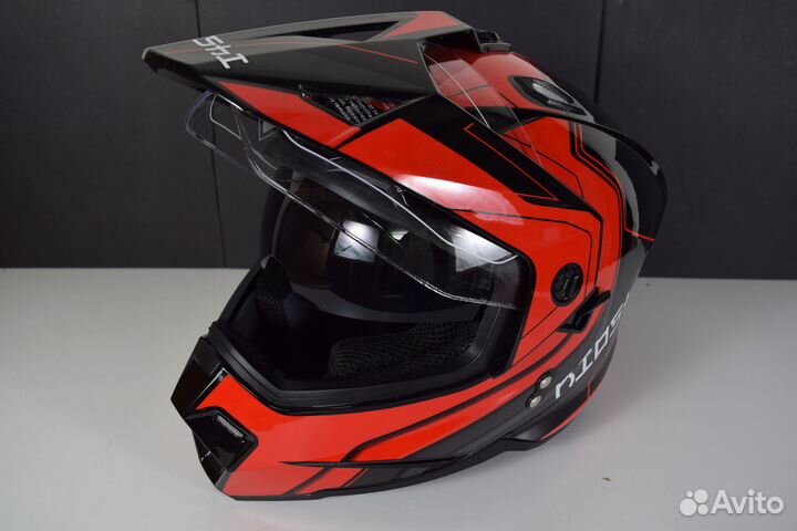 Шлем кроссовый с визором kioshi