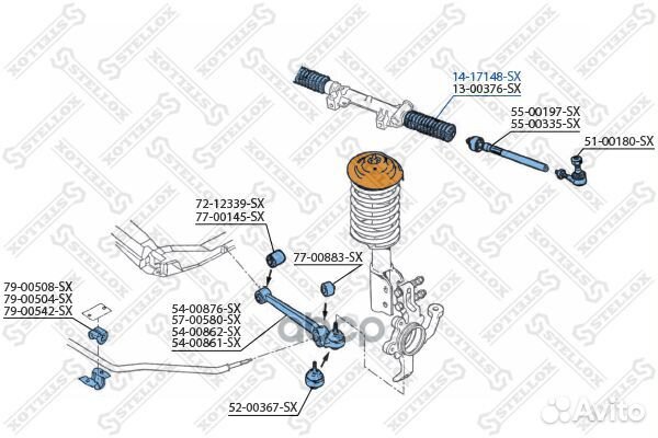 14-17148-SX пыльник рейки рулевой Citroen ZX