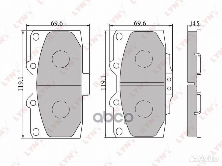 Колодки тормозные дисковые перед BD7107 LYN